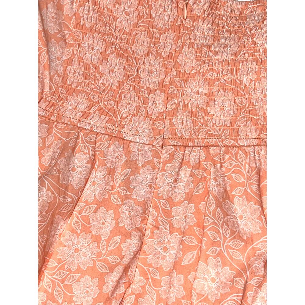 Altar'd State 100% Cotton Peach Strapless Romper Twist Front NWT Large Smocked - Picture 7 of 10